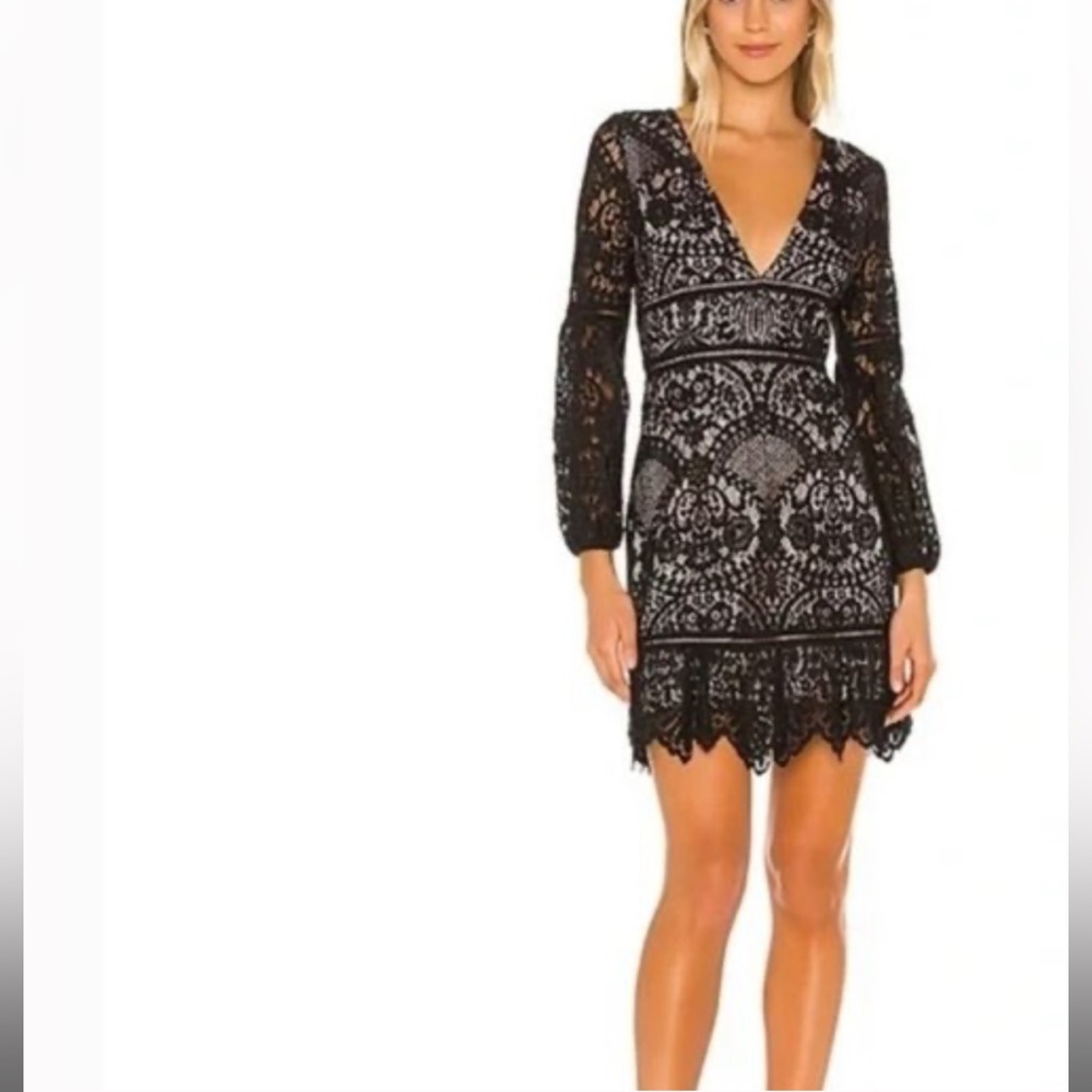 BB DAKOTA RSVP black lace dress